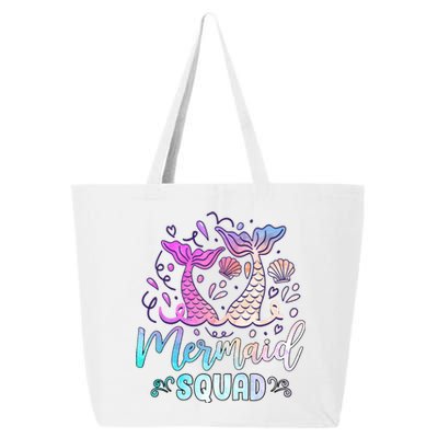 Mermaid Birthday Squad Party Girl Women Mermaid 25L Jumbo Tote