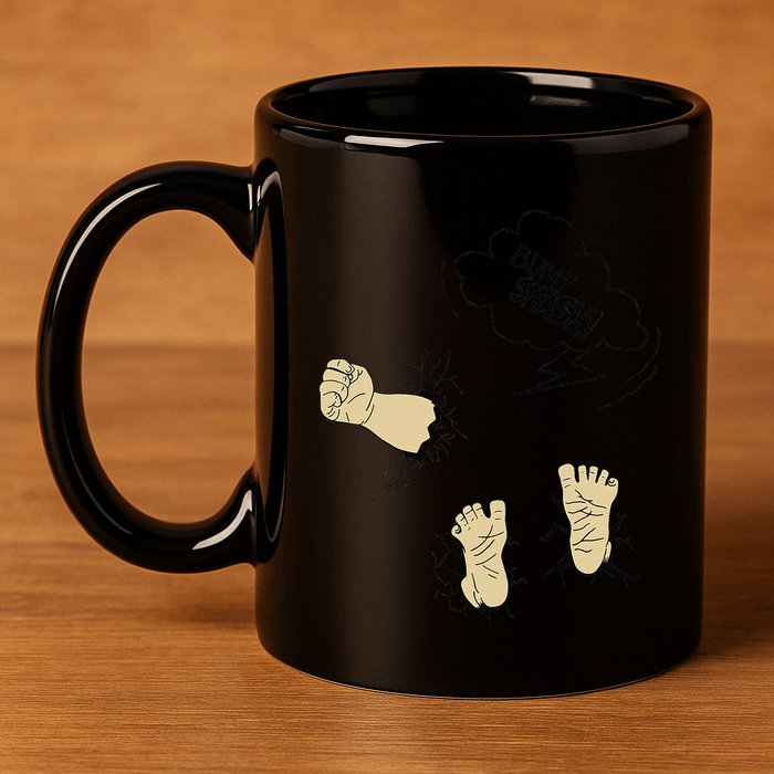 Maternity Bump Smash Cute And Funny Pregnancy Announcement 11oz C Handle Ceramic Mug