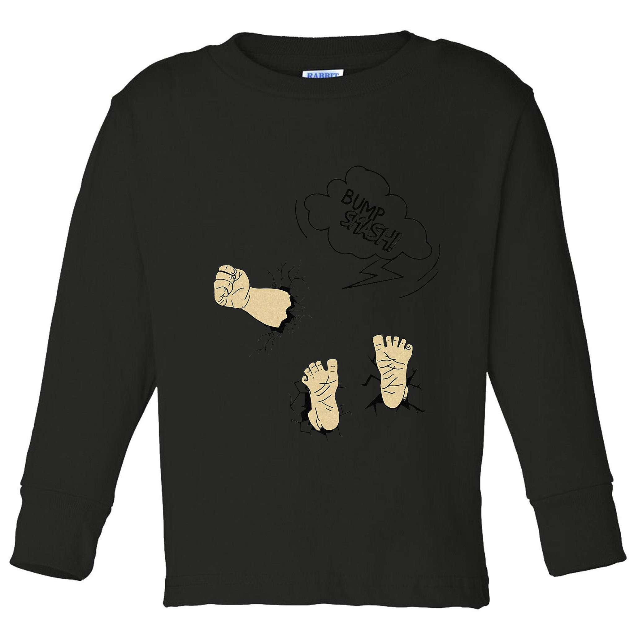 Maternity Bump Smash Cute And Funny Pregnancy Announcement Toddler Long Sleeve Shirt