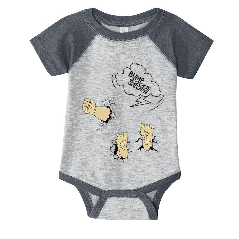 Maternity Bump Smash Cute And Funny Pregnancy Announcement Infant Baby Jersey Bodysuit