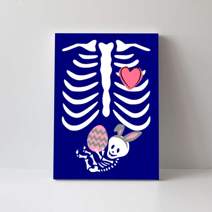 Mama Bunny Skeleton Bunny Easter Pregnant Mom Gift Canvas