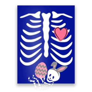 Mama Bunny Skeleton Bunny Easter Pregnant Mom Gift Poster