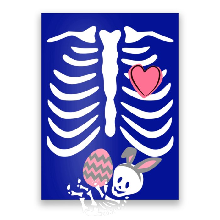 Mama Bunny Skeleton Bunny Easter Pregnant Mom Gift Poster