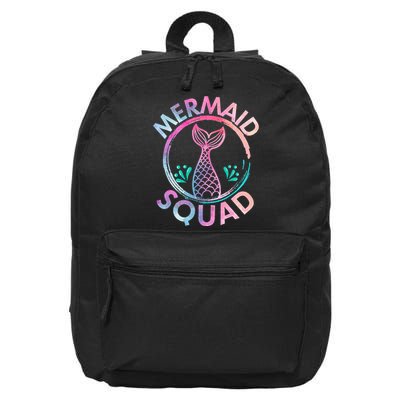 Mermaid Birthday Squad Party 16 in Basic Backpack