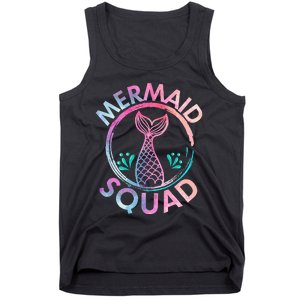 Mermaid Birthday Squad Party Tank Top