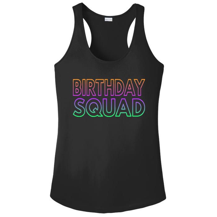 Matching Birthday Squad Birthday  Bday Ladies PosiCharge Competitor Racerback Tank