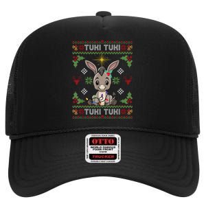 Mi Burrito Sabanero Mexican Donkey Latino Ugly Christmas High Crown Mesh Back Trucker Hat