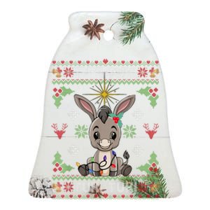 Mi Burrito Sabanero Mexican Donkey Latino Ugly Christmas Ceramic Bell Ornament