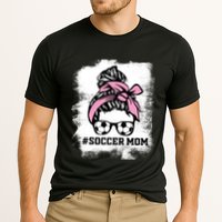 Messy Bun Soccer Mom Life Bleached Game Day Cheer Mom Gift Cooling Performance Crew T-Shirt