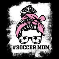 Messy Bun Soccer Mom Life Bleached Game Day Cheer Mom Gift Cooling Performance Crew T-Shirt