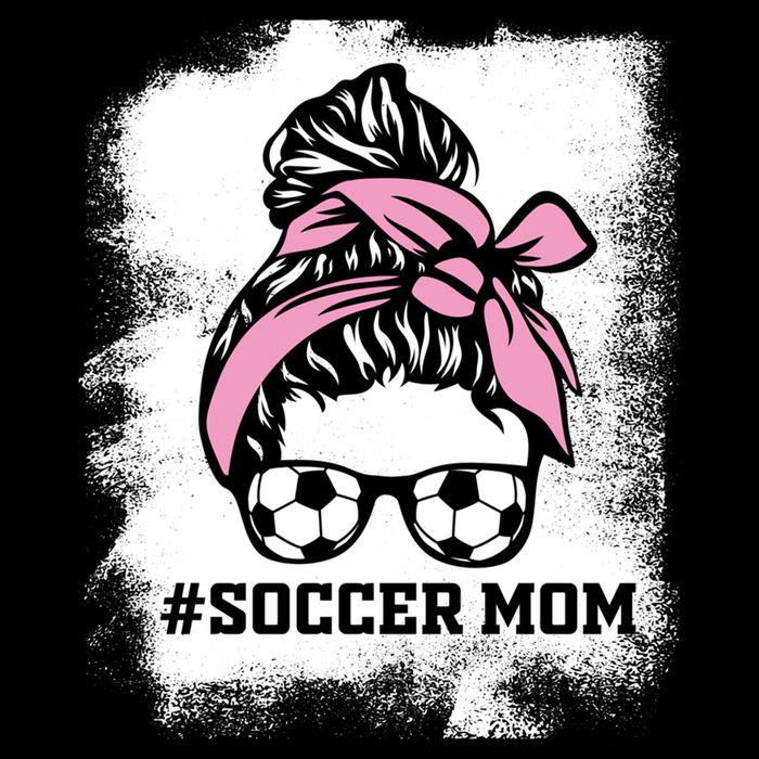 Messy Bun Soccer Mom Life Bleached Game Day Cheer Mom Gift Cooling Performance Crew T-Shirt