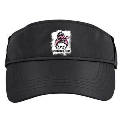 Messy Bun Soccer Mom Life Bleached Game Day Cheer Mom Gift Adult Drive Performance Visor