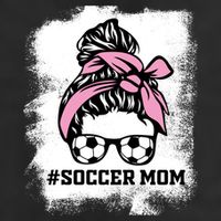 Messy Bun Soccer Mom Life Bleached Game Day Cheer Mom Gift 11oz C Handle Ceramic Mug