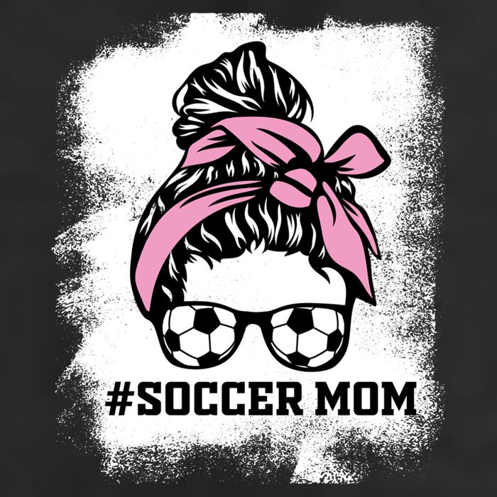 Messy Bun Soccer Mom Life Bleached Game Day Cheer Mom Gift 11oz C Handle Ceramic Mug