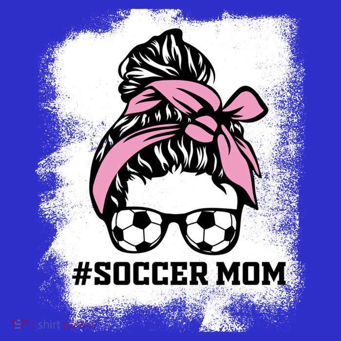 Messy Bun Soccer Mom Life Bleached Game Day Cheer Mom Gift Premium T-Shirt