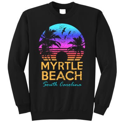 Myrtle Beach South Carolina Vacation Vintage Sunset Sweatshirt