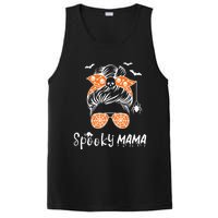 Messy Bun Spooky Mama Mom Funny Halloween Costume Skull PosiCharge Competitor Tank