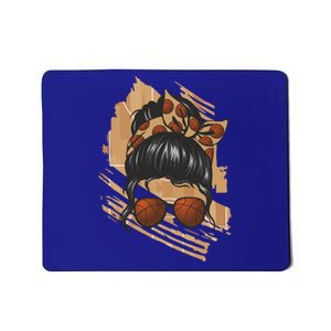 Messy Bun Sunglasses Basketball Mom Gift Mousepad