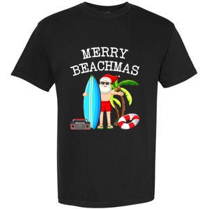 Merry Beachmas Santa Surfer Christmas In July Summer Lovers Garment-Dyed Heavyweight T-Shirt