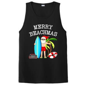 Merry Beachmas Santa Surfer Christmas In July Summer Lovers PosiCharge Competitor Tank