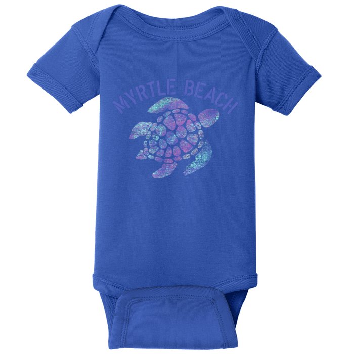 Myrtle Beach Sc Beach Design / Souvenir Illustration Gift Baby Bodysuit