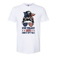 Messy Bun Stop Project 2025 Look It Up Y’All Us Flag Softstyle CVC T-Shirt