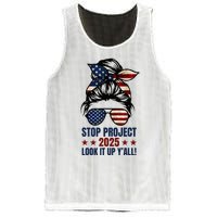 Messy Bun Stop Project 2025 Look It Up Y’All Us Flag Mesh Reversible Basketball Jersey Tank