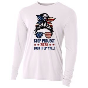 Messy Bun Stop Project 2025 Look It Up Y’All Us Flag Cooling Performance Long Sleeve Crew