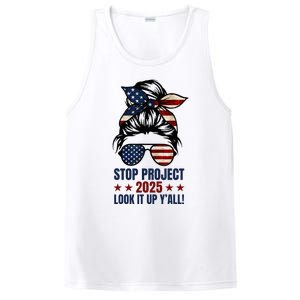 Messy Bun Stop Project 2025 Look It Up Y’All Us Flag PosiCharge Competitor Tank