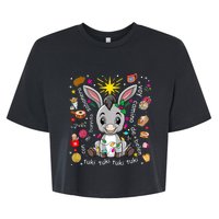 Mi Burrito Sabanero Mexican Christmas Donkey Spanish Xmas Bella+Canvas Jersey Crop Tee