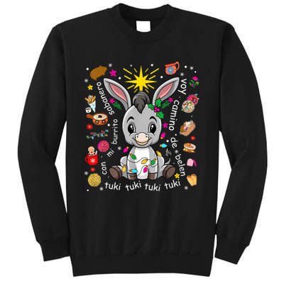 Mi Burrito Sabanero Mexican Christmas Donkey Spanish Xmas Sweatshirt