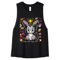 Mi Burrito Sabanero Mexican Christmas Donkey Spanish Xmas Women's Racerback Cropped Tank