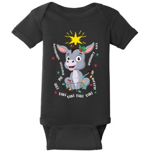 Mi Burrito Sabanero Mexican Tuki Tuki Donkey Latino Xmas Baby Bodysuit