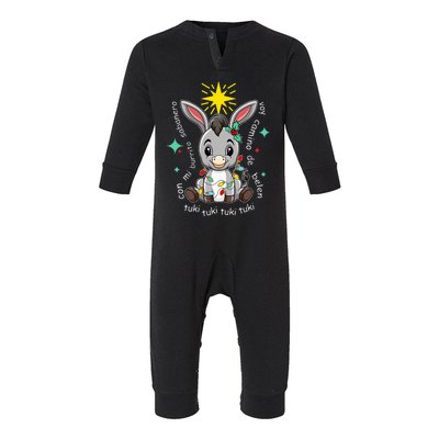 Mi Burrito Sabanero Mexico Tuki Tuki Donkey Latino Christmas  Infant Fleece One Piece