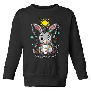 Mi Burrito Sabanero Mexico Tuki Tuki Donkey Latino Christmas  Toddler Sweatshirt