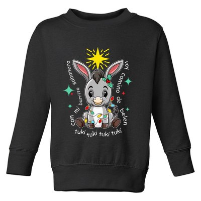 Mi Burrito Sabanero Mexico Tuki Tuki Donkey Latino Christmas  Toddler Sweatshirt