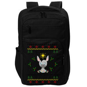 Mi Burrito Sabanero Mexico Tuki Donkey Xmas Ugly Sweater Impact Tech Backpack