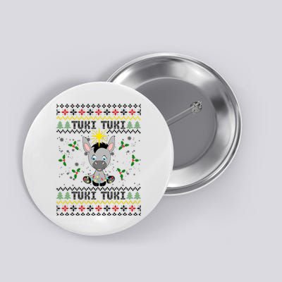 Mi Burrito Sabanero Mexico Tuki Donkey Xmas Ugly Sweater Button