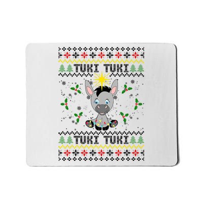 Mi Burrito Sabanero Mexico Tuki Donkey Xmas Ugly Sweater Mousepad