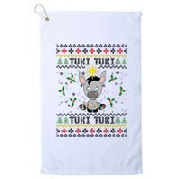 Mi Burrito Sabanero Mexico Tuki Donkey Xmas Ugly Sweater Platinum Collection Golf Towel