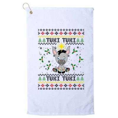 Mi Burrito Sabanero Mexico Tuki Donkey Xmas Ugly Sweater Platinum Collection Golf Towel