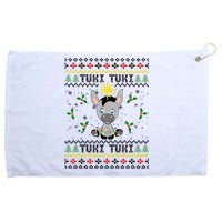 Mi Burrito Sabanero Mexico Tuki Donkey Xmas Ugly Sweater Grommeted Golf Towel