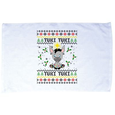 Mi Burrito Sabanero Mexico Tuki Donkey Xmas Ugly Sweater Microfiber Hand Towel