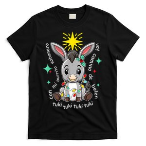 Mi Burrito Sabanero Mexico Tuki Tuki Donkey Latino Christmas Design T-Shirt