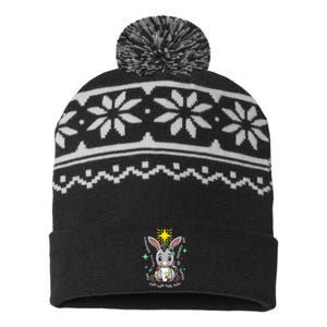 Mi Burrito Sabanero Mexico Tuki Tuki Donkey Latino Christmas Design USA-Made Snowflake Beanie