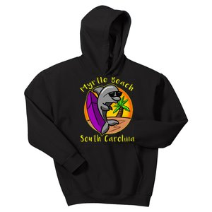 Myrtle Beach South Carolina Dolphin Vacation Kids Hoodie