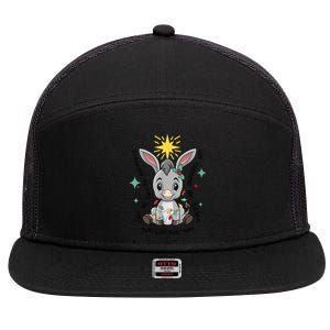 Mi Burrito Sabanero Mexican Tuki Tuki Donkey Latino Xmas 7 Panel Mesh Trucker Snapback Hat