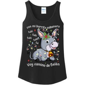 Mi Burrito Sabanero Mexican Tuki Tuki Donkey Latino Xmas Ladies Essential Tank