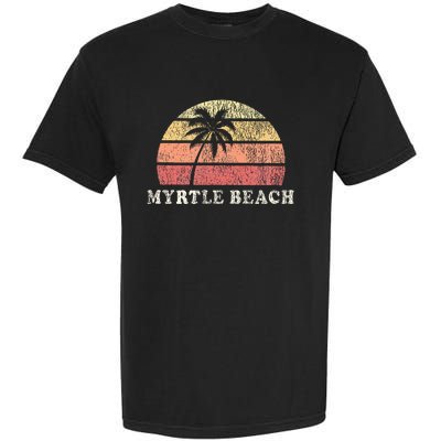 Myrtle Beach Sc Vintage 70s Retro Throwback Design Garment-Dyed Heavyweight T-Shirt