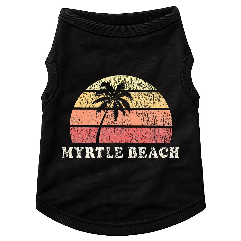 Myrtle Beach Sc Vintage 70s Retro Throwback Design Doggie Tank
